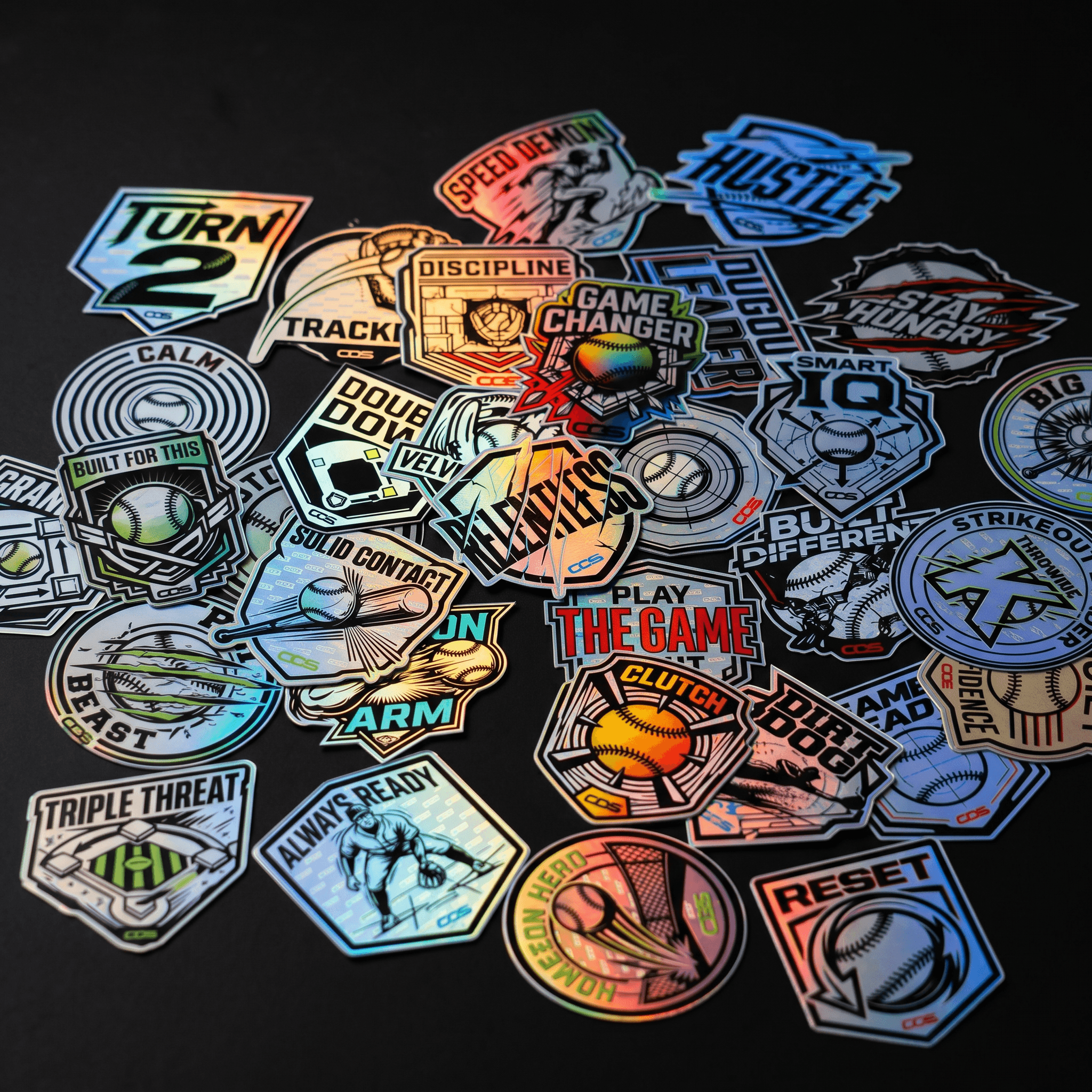 ODS The Standard Achievement Sticker Pack — 32 stickers, front view